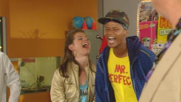 Michelle en Timo lachen